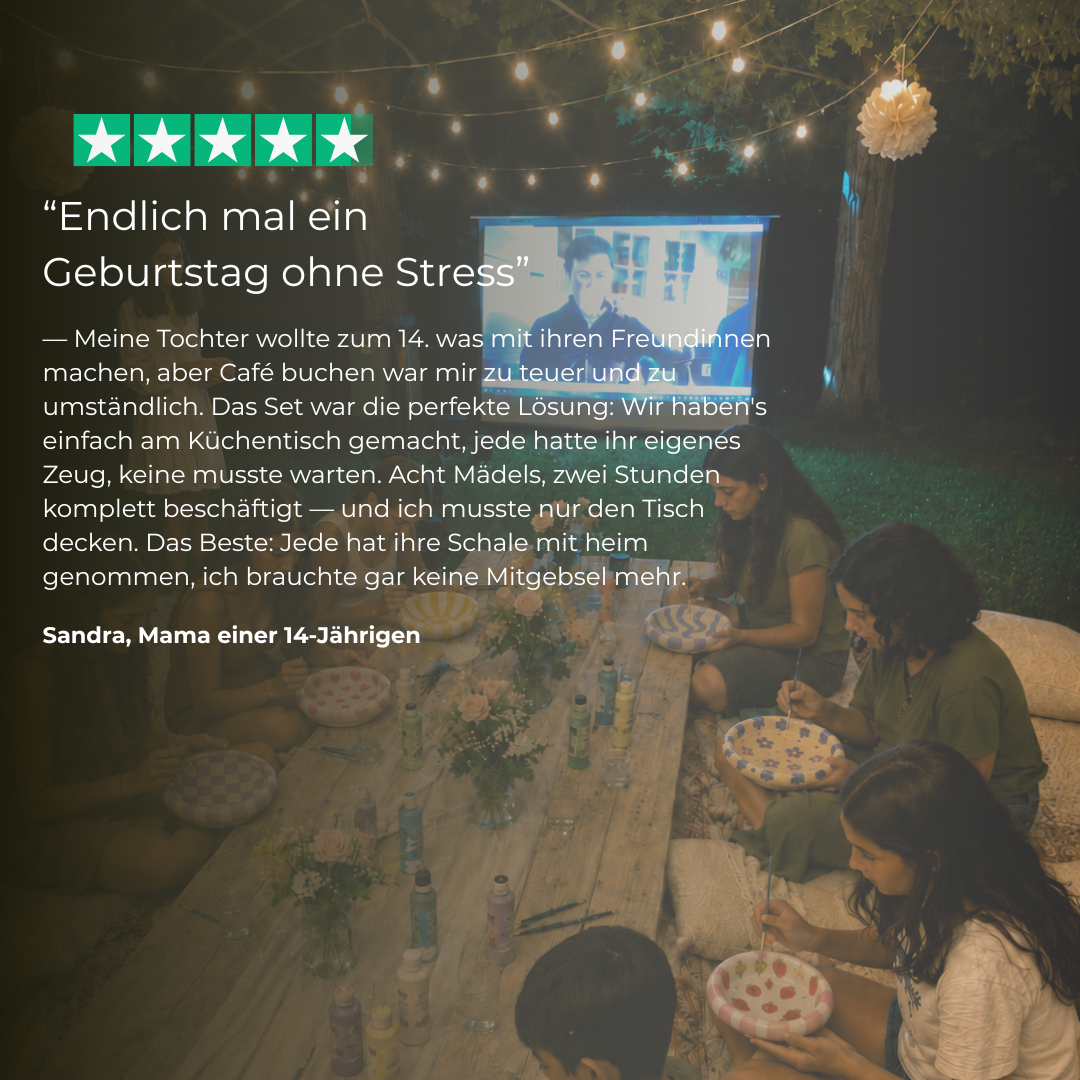 Keramik-Set zum Bemalen – Teenager-Party & Kindergeburtstag