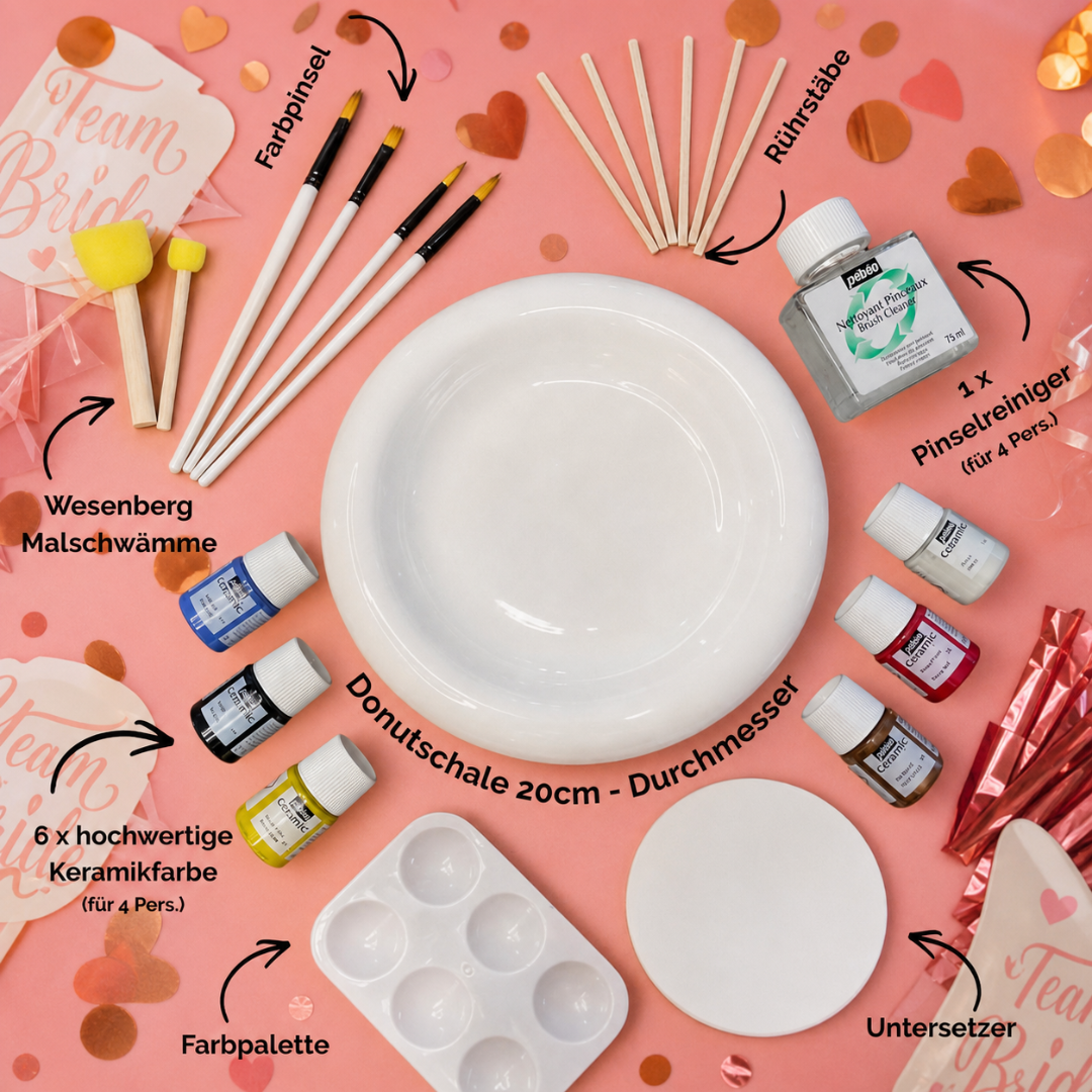 Keramik-Set zum Bemalen – Bachelorette Party & JGA