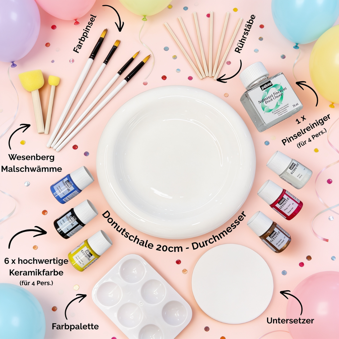 Keramik-Set zum Bemalen – Teenager-Party & Kindergeburtstag