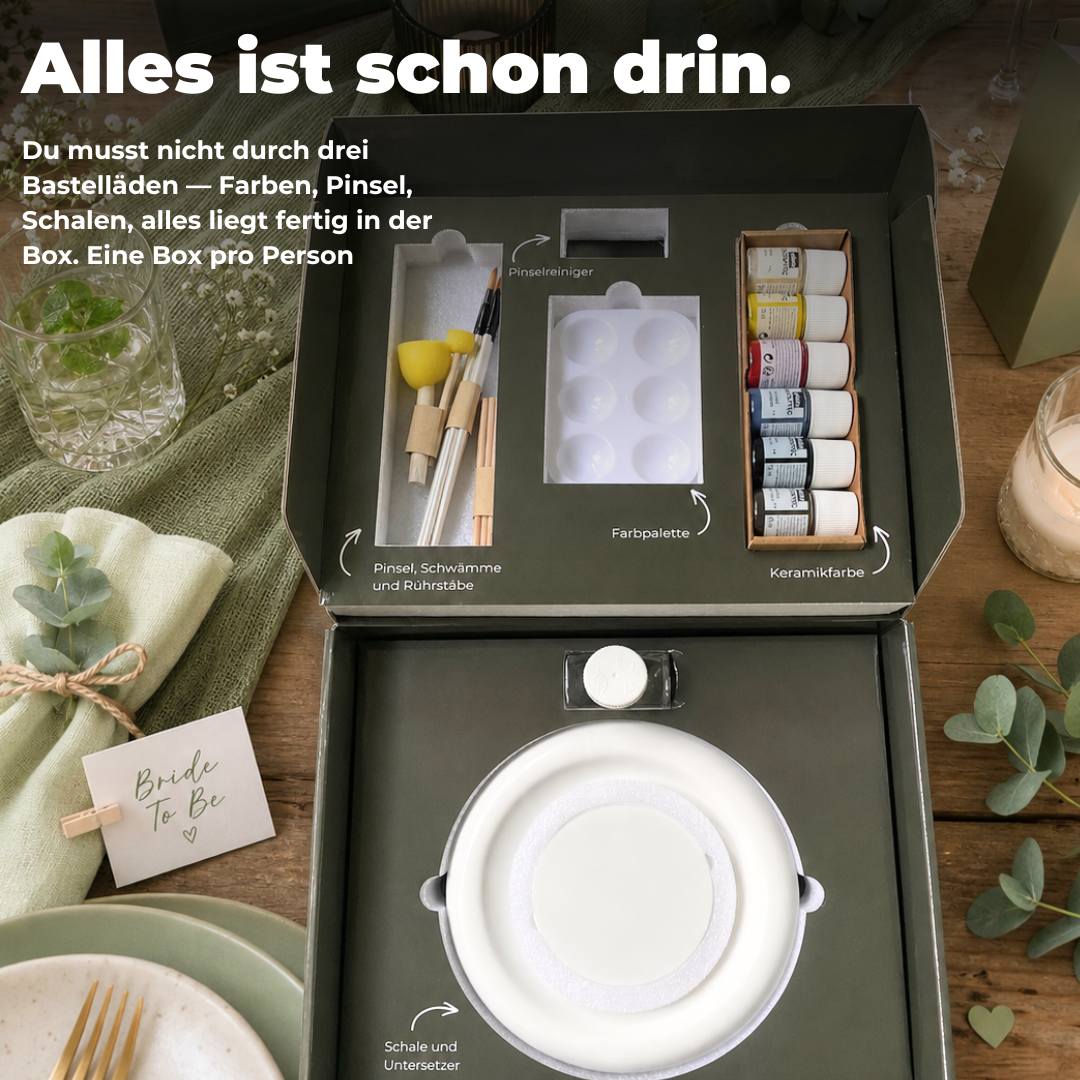 Keramik-Set zum Bemalen – Bachelorette Party & JGA