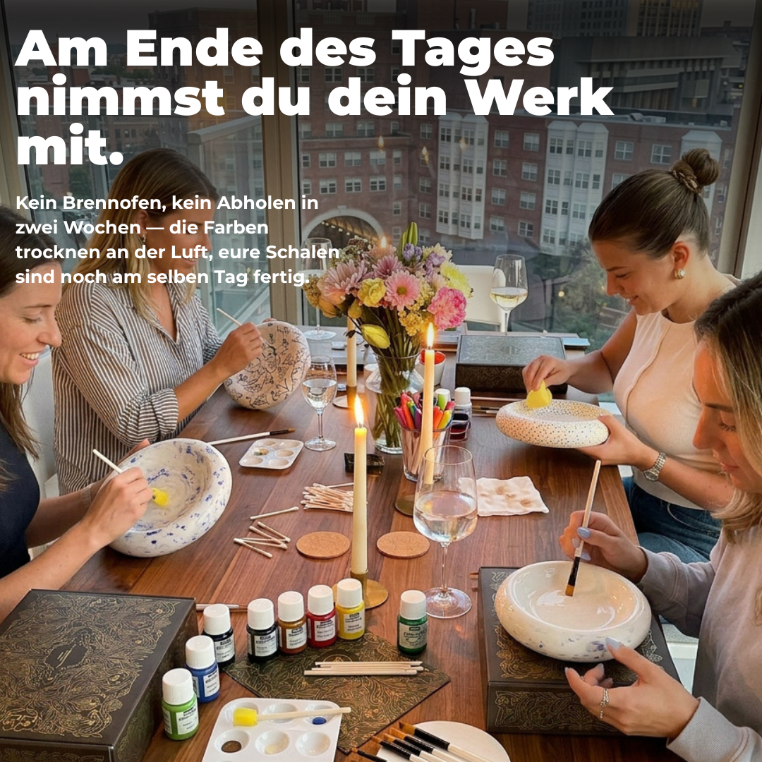 Keramik-Set zum Bemalen – Bachelorette Party & JGA