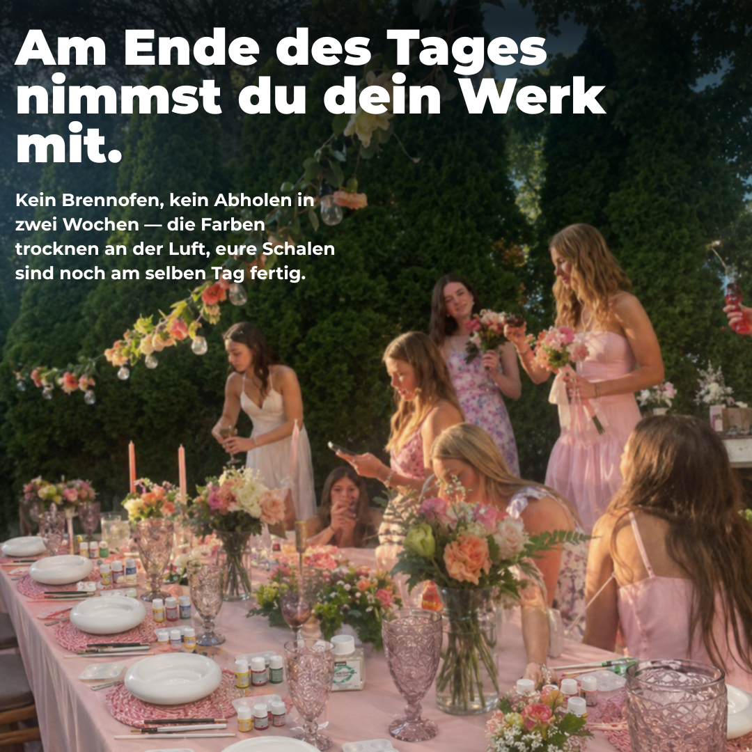 Keramik-Set zum Bemalen – Teenager-Party & Kindergeburtstag