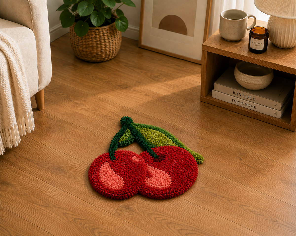 Kirsche Latch-Hook-Teppich-Kit