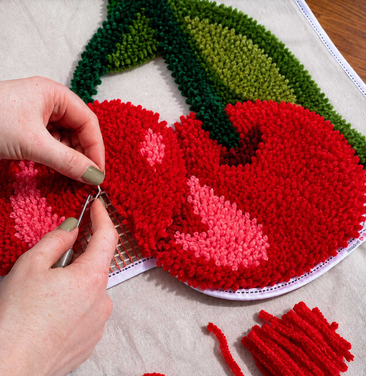 Kirsche Latch-Hook-Teppich-Kit