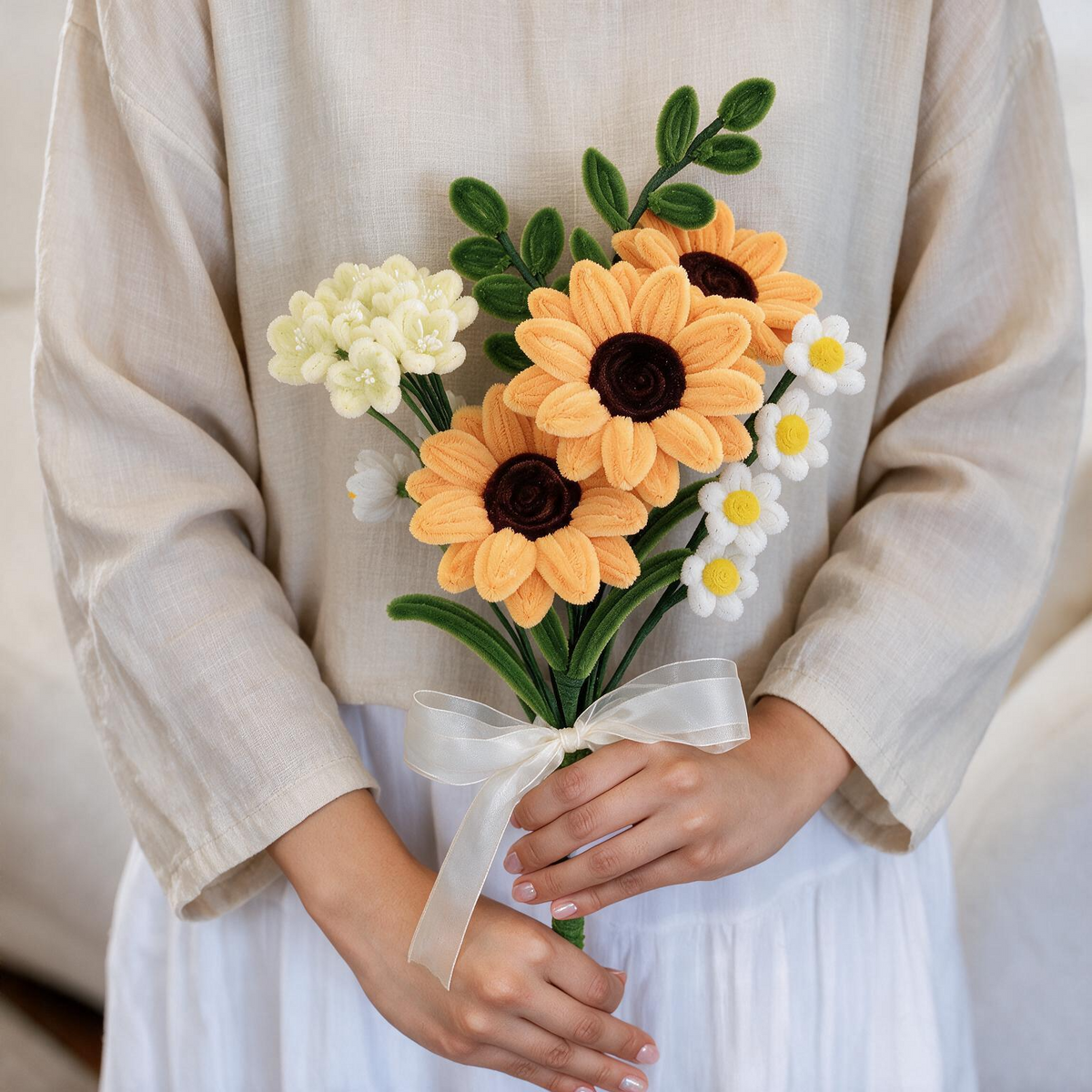 Sonnenblumen Blumenstrauß-Kit — Strauß aus Pfeifenreiniger