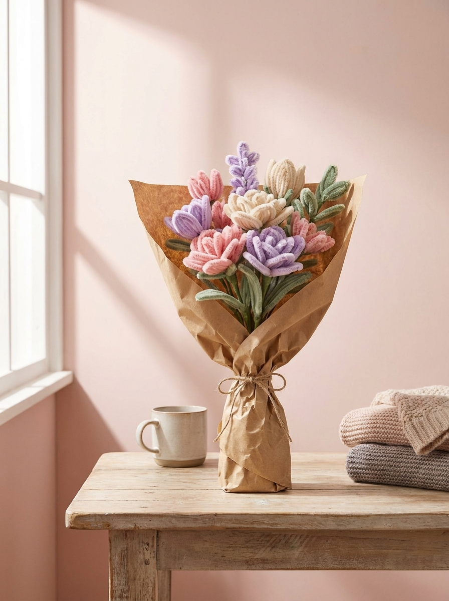 Blumenstrauß-Kit aus Chenilledraht
